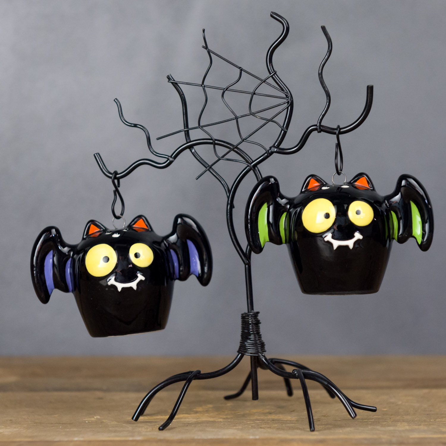 Stoneware Bat Salt and Pepper Shaker Set Cracker Barrel