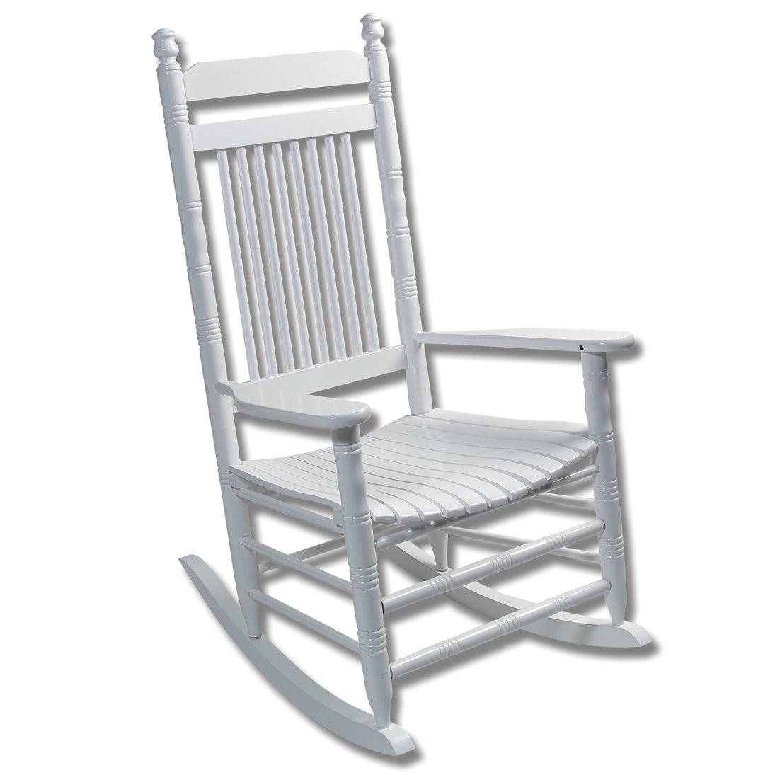 slat rocking chair  white