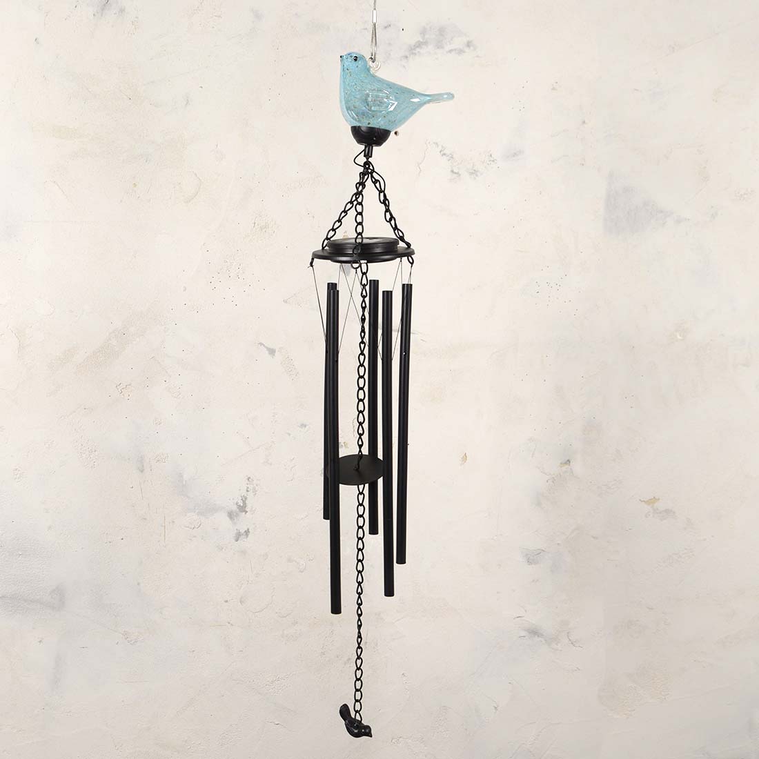 Solar Glass Bird Wind Chime Cracker Barrel