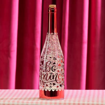 Be Mine Bottle Glitter Globe