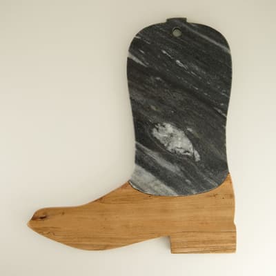 Cowboy Boot Marble Cutting Board