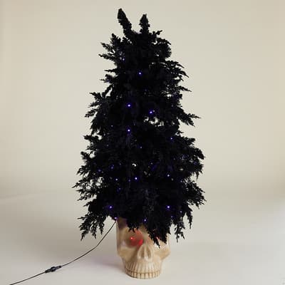 Black Pine Tree with Skull Base