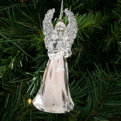 Light Up Angel with Trumpet Ornament