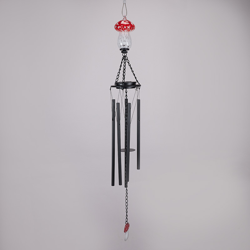 Solar Mushroom Wind Chime Cracker Barrel