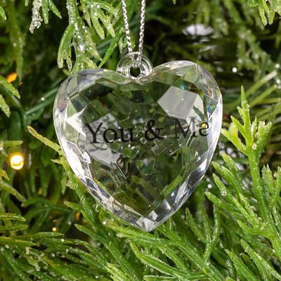 Acrylic You and Me Ornament