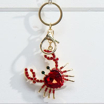 Bling Crab Keychain