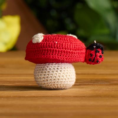 Mushroom with Ladybug Tape Measure