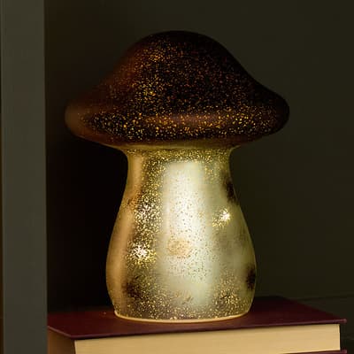 LED Glass Mushroom Large