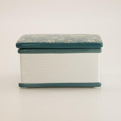 Ceramic Floral Trinket Box