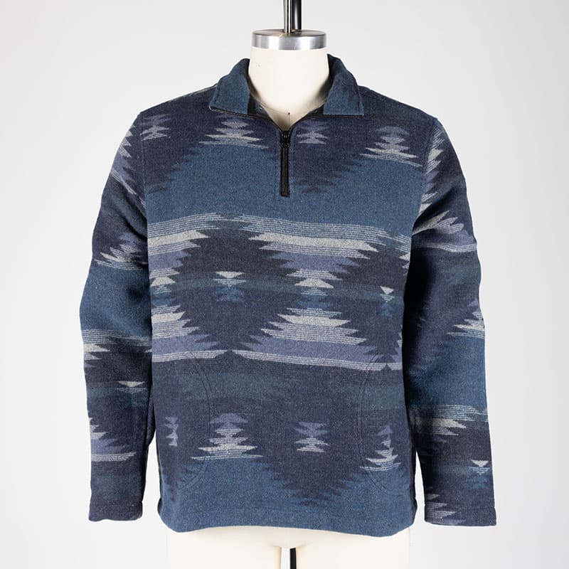 Mens patterned quarter discount zip