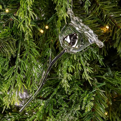 Clear Rose Ornament