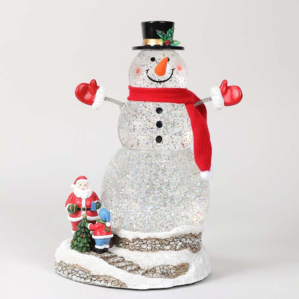 Acrylic Snowman with Scarf Glitter Globe - Cracker Barrel Acrylic Snowman with Scarf Glitter Globe - Cracker Barrel