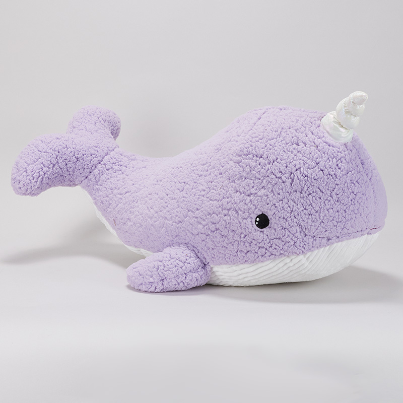 Jumbo Lavender Narwhal Plush Cracker Barrel