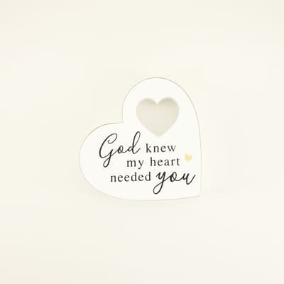 Needed You Heart Shape Block Sign