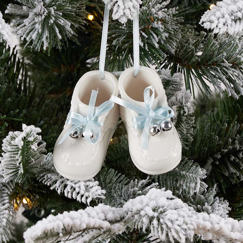 Porcelain baby hot sale shoe ornament