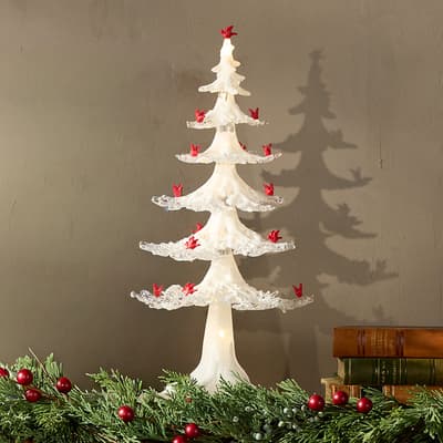 Acrylic LED Lighted Cardinal Tree