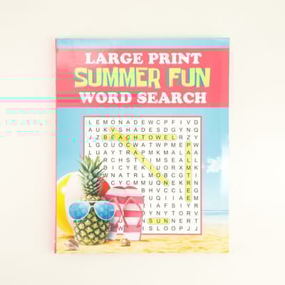 Large Print Summertime Word Search