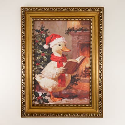 Duck Reading Book Wall Frame