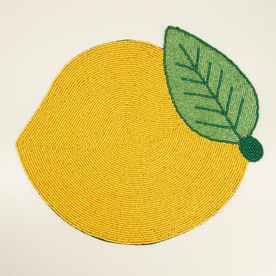 Beaded Lemon Placemat