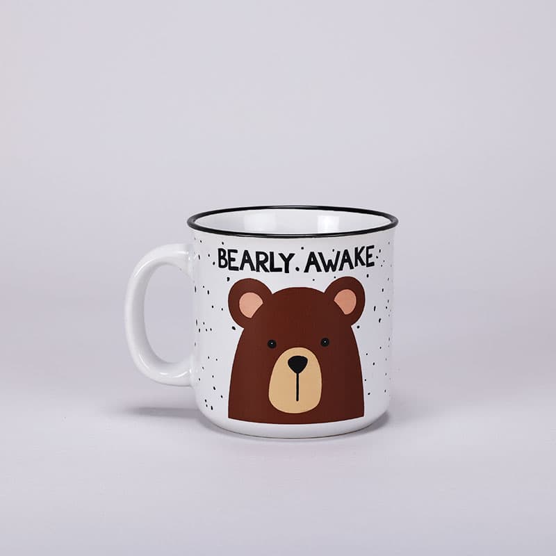 Bearly Awake Extra Large Ceramic Coffee Cup with Funny Coffee Saying and  Cute Bear Coffee Cup Mug Jumbo Coffee Cup Bearly Awake Mug with Bear and