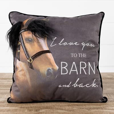 Barn and Back Horse Pillow