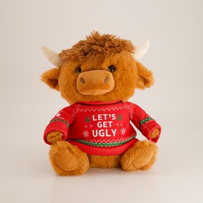 Ugly Sweater Highland Cow Plush