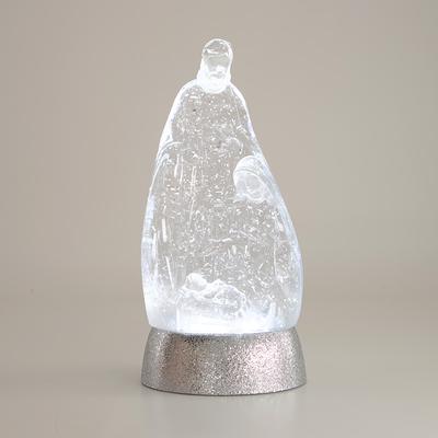 LED Nativity Glitter Globe