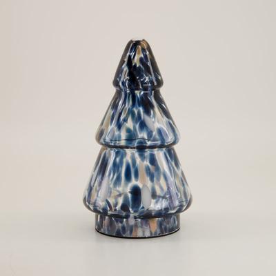Large Blue Glass Christmas Tree