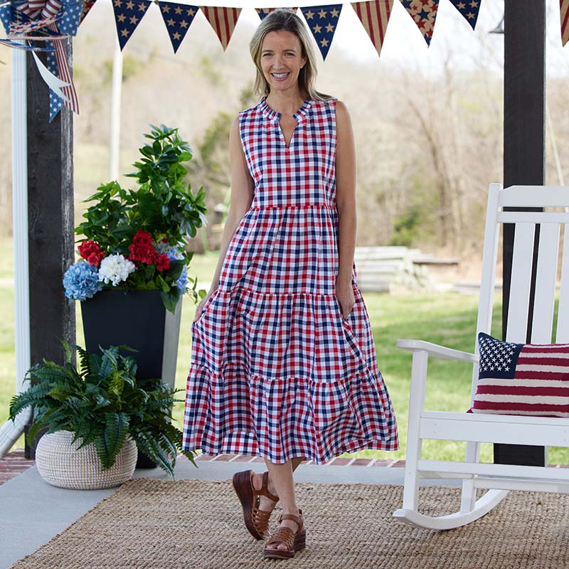 Midi Plaid Dress - Cracker Barrel