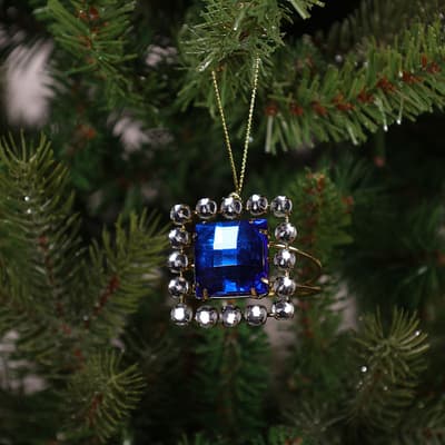 Faux Sapphire Ring Ornament
