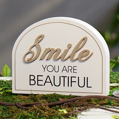 Smile Block Sign