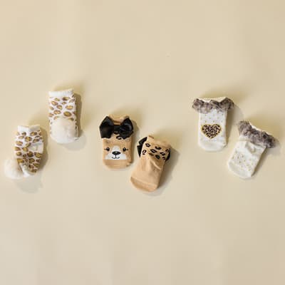 Infant 3 Piece Leopard Sock Pack