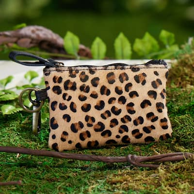 Leopard Hair Zipper Pouch