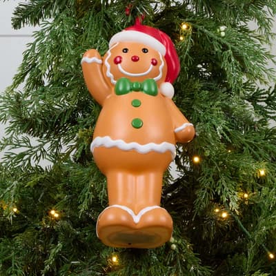 LED Gingerbread Man Blow Mold Ornament