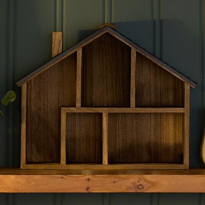 Wooden Cottage House Display Shelf