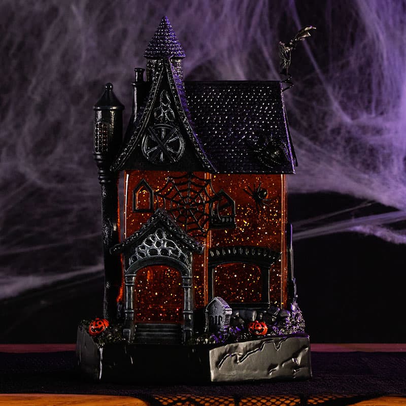 Haunted House Glitter Globe