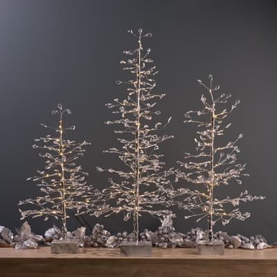 Set Of 3 LED Beaded Trees