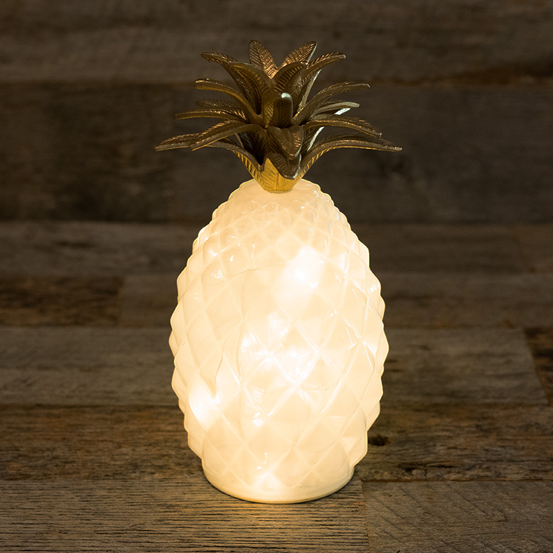 LED Glass Pineapple - Cracker Barrel