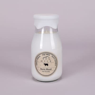 13 Oz. Barn Wood Milk Bottle Candle