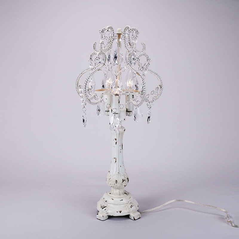 Acrylic Bead Chandelier Table Lamp Cracker Barrel