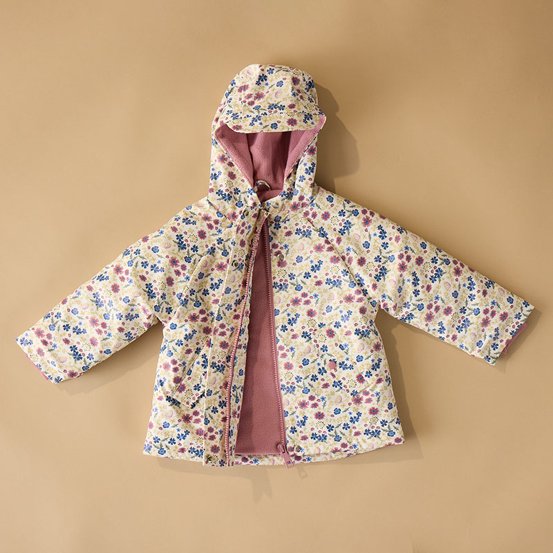 Toddler Floral Sherpa Line Raincoat - Cracker Barrel