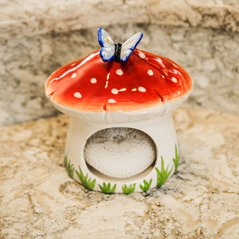  Stoneware Mushroom Cookie Jar - Cracker Barrel