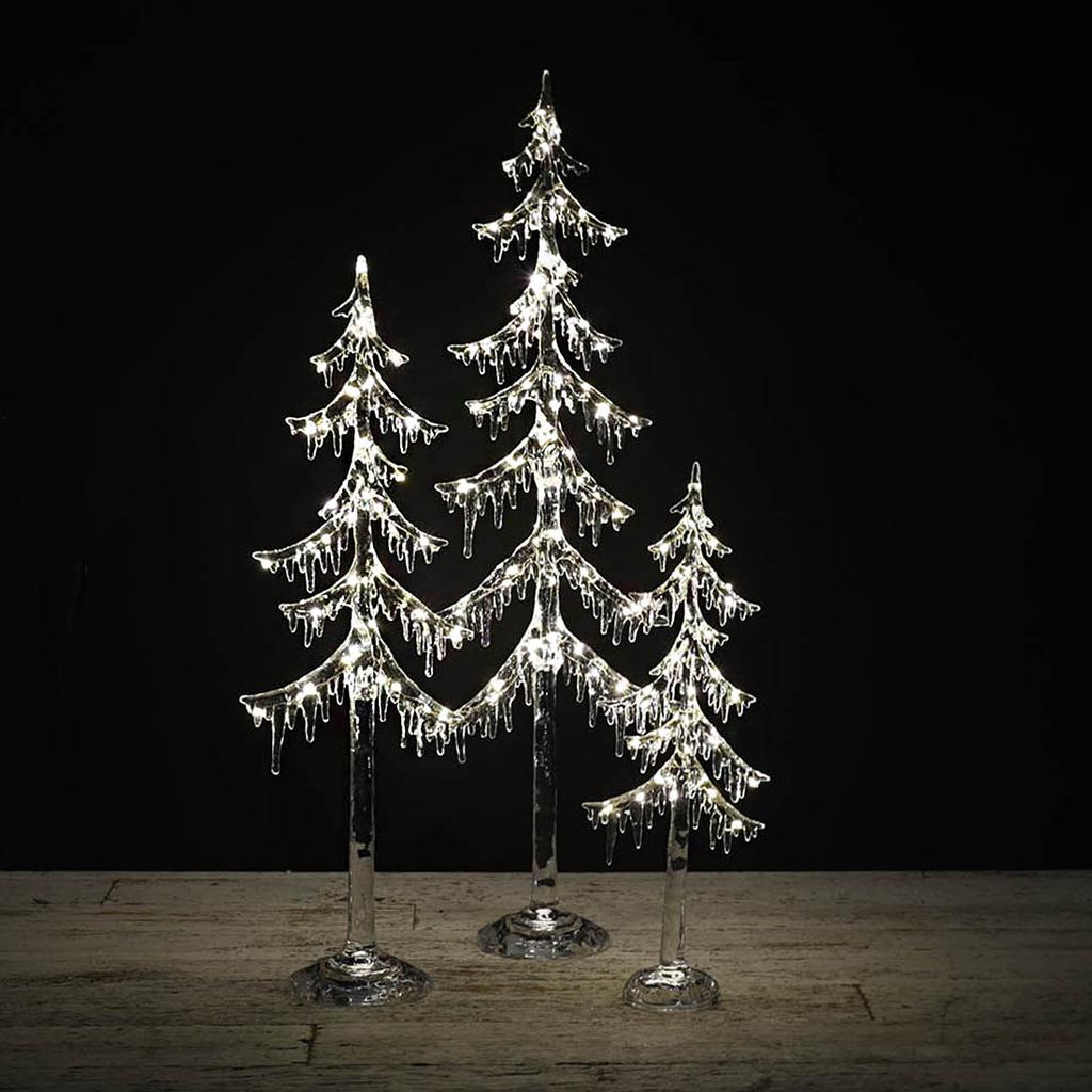 Lit Crystal Ice Trees