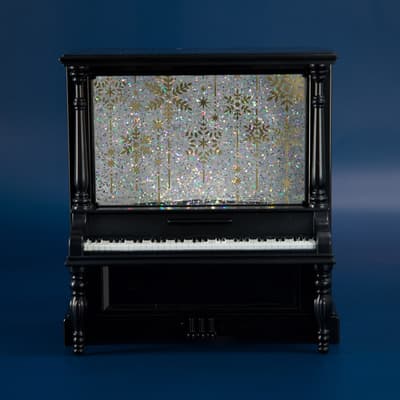 Musical Piano Glitter Globe