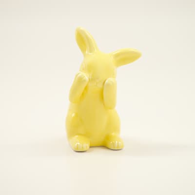 Yellow Ceramic Bunny