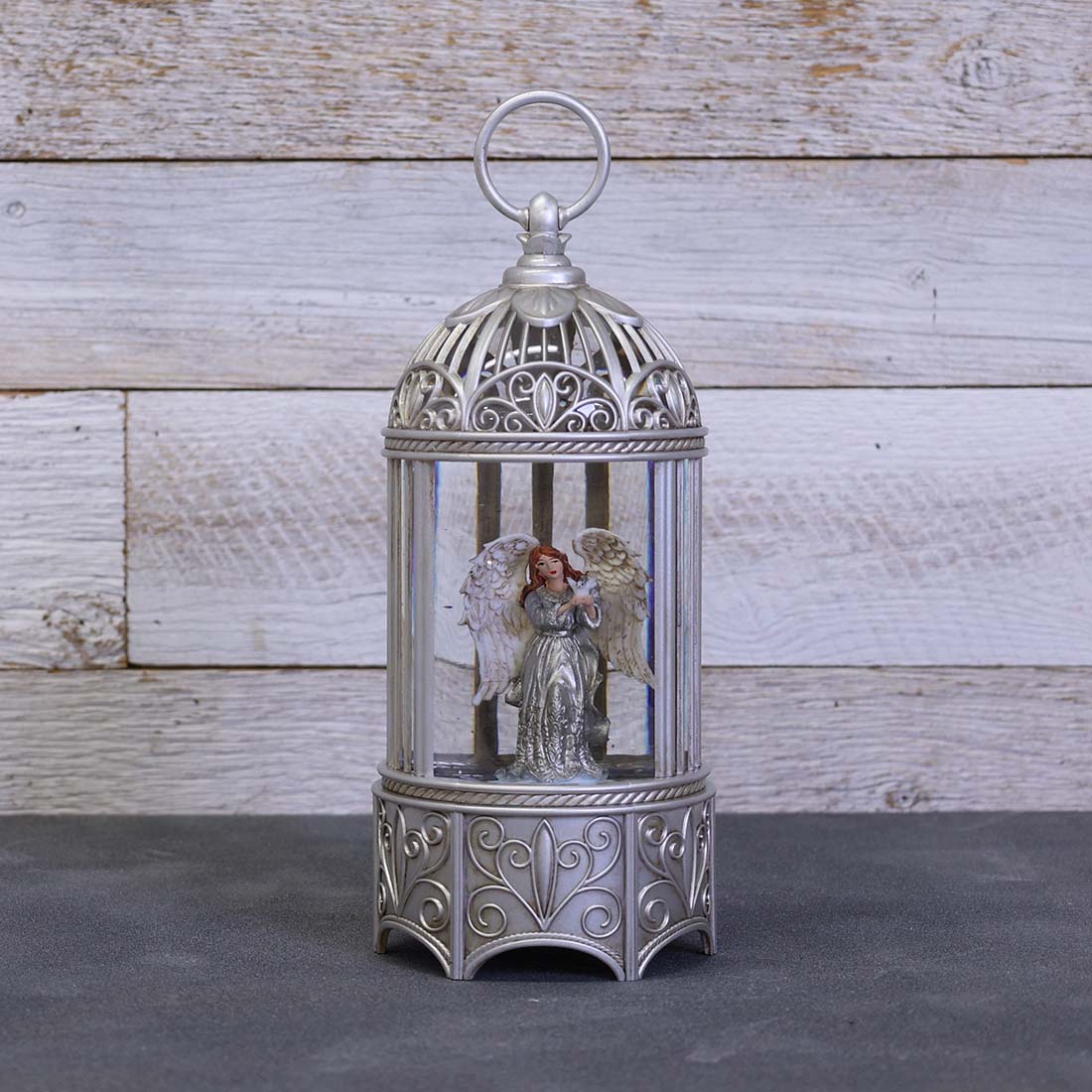 Angel with Dove Glitter Globe Snow Globe Cracker Barrel