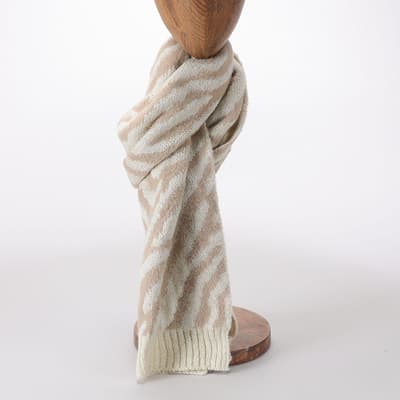 Tan Zebra Shine Scarf