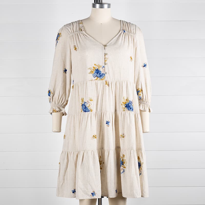 Embroidered Tier Dress - Cracker Barrel