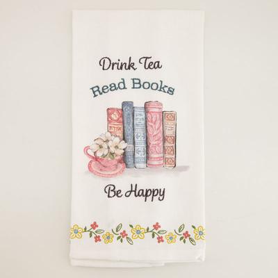 Read Books Be Happy Tea Towel
