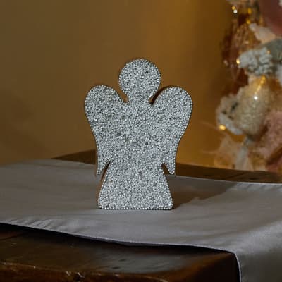 Beaded Wooden Angel - Small